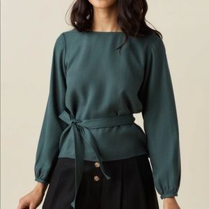The Gathered Sleeve Wrap Top